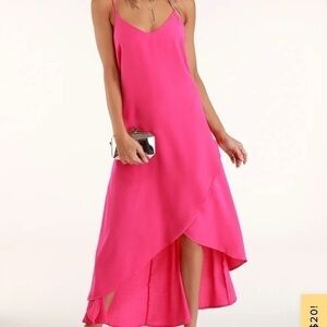 Lulu’s Sweet Surprise Bright Pink High-Low…